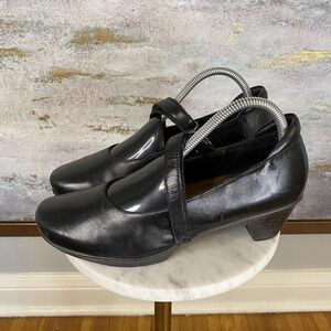 Naot Allegro Shoes Womens Size 8 Black Leather Mary Jane Wedge Comfort
